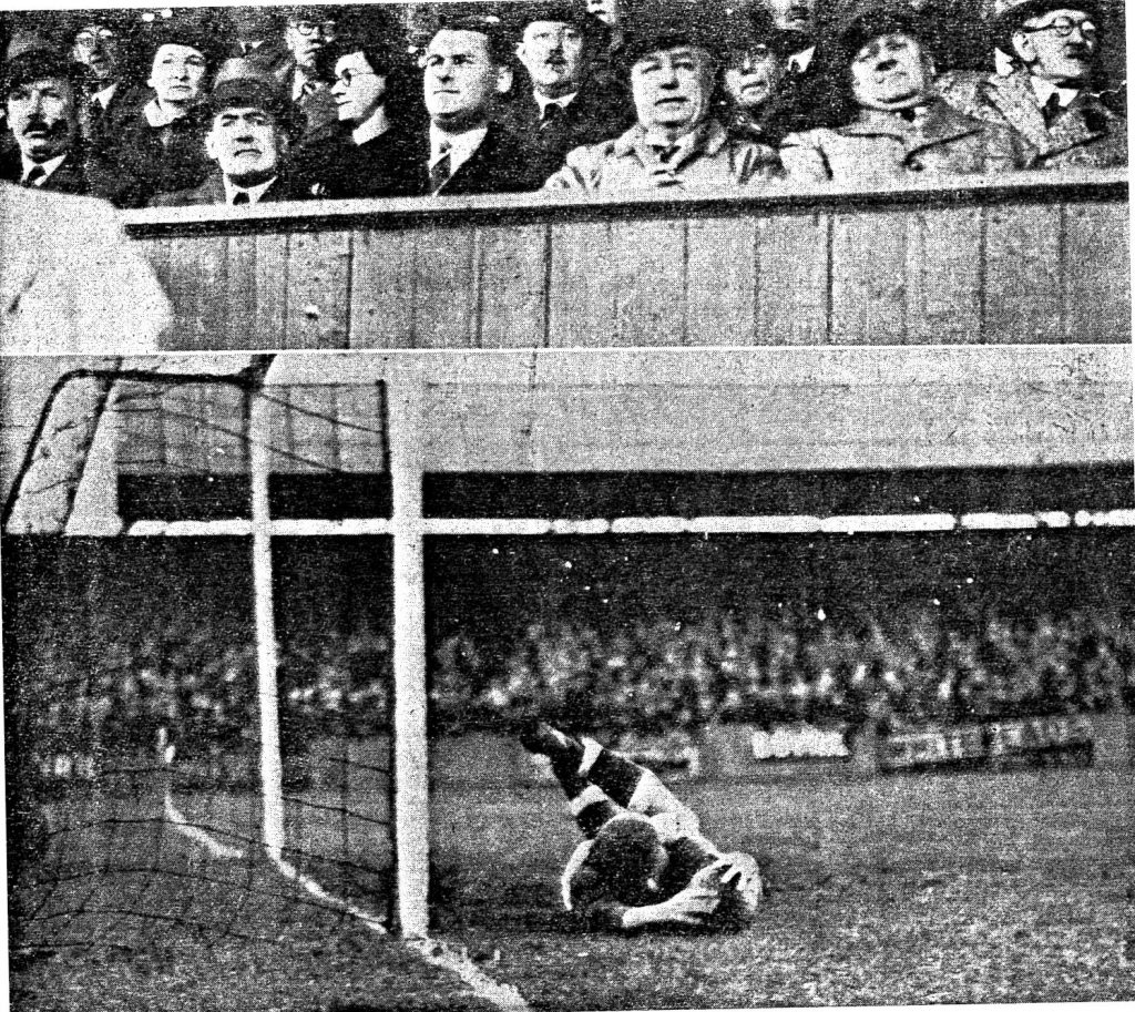 Match action from game against Barnsley in Oct 1938