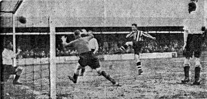 Patrick scoring his second goal against Hartlepools United